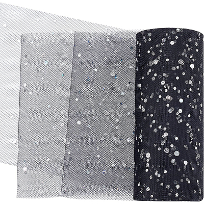 Glitter Sequin Deco Mesh Ribbons OCOR-BC0008-40-1