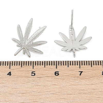 Brass Stud Earring Findings KK-Z099-04P-01-1