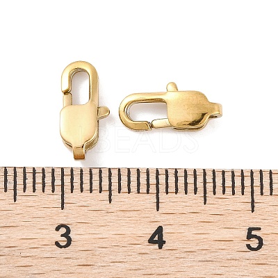 Ion Plating(IP) 304 Stainless Steel Lobster Claw Clasps X-STAS-F094-05B-G-1