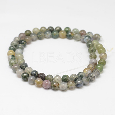 Natural Moss Agate Beads Strands X-G-F342-01-6mm-1