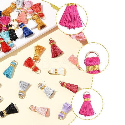 20Pcs Handmade Polycotton(Polyester Cotton) Tassel Decorations FIND-FS0003-27E-1