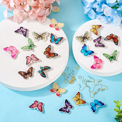 DIY Butterfly Earring Making Kit DIY-TA0006-02-1
