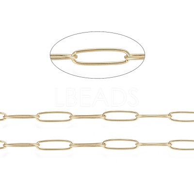 Ion Plating(IP) 304 Stainless Steel Paperclip Chains CHS-F010-01C-G-1