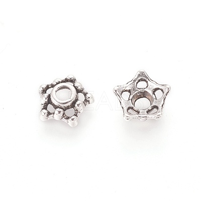 Tibetan Style Alloy Bead Caps LF0824Y-1