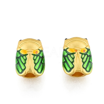 Alloy Enamel European Beads FIND-G035-73MG-1
