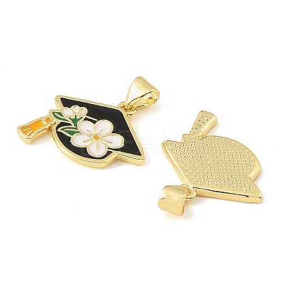 Graduation Season Brass Enamel Pendants KK-CBAF2EC-03G-C01-1