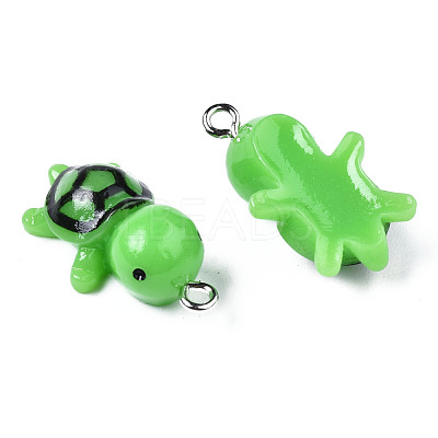 Opaque Resin Pendants RESI-T028-76-1