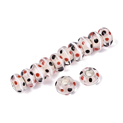 Handmade Lampwork Core European Beads LAMP-Q042-02A-1