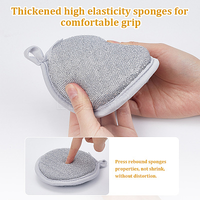8Pcs Polyester with Cleaning Sponge for Bowl AJEW-GF0010-85-1