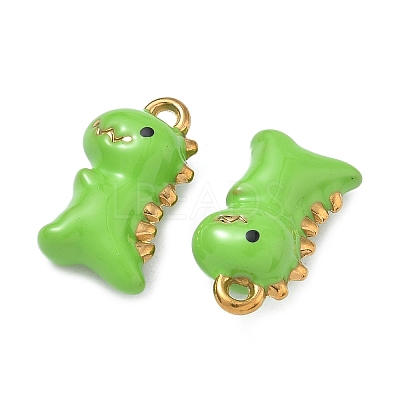 304 Stainless Steel Enamel Pendants STAS-A139-02A-G-1