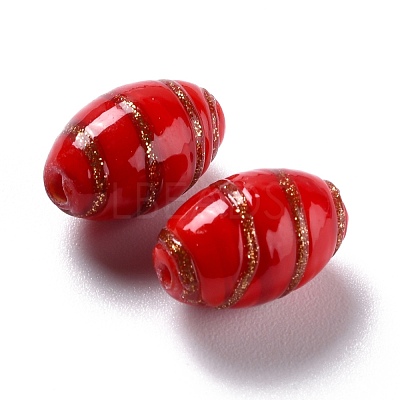 Handmade Gold Sand Lampwork Beads LAMP-F020-35G-1