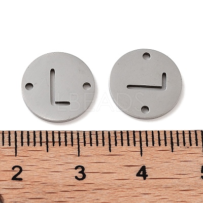 Non-Tarnish 201 Stainless Steel Hollow Flat Round Links FIND-R149-03L-P-1