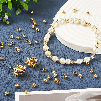 100Pcs Brass Spacer Beads KK-TA0008-36-1