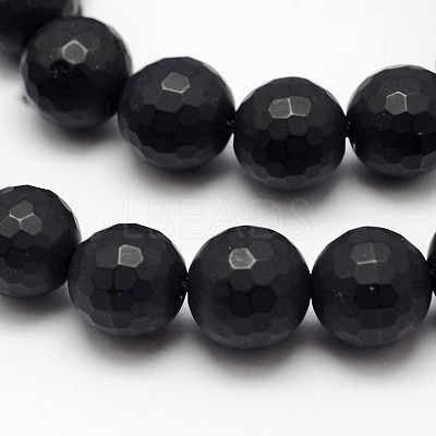 Natural Black Onyx Beads Strands G-D710-6mm-06-1