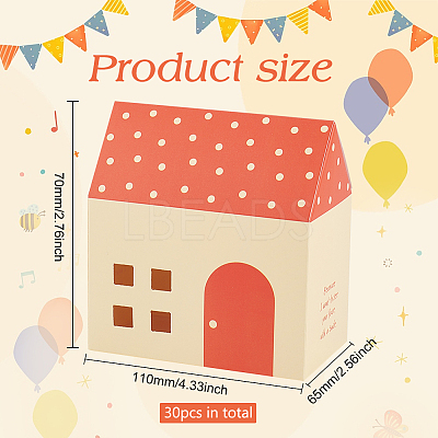 Paper Small House Gift Boxes CON-WH0088-55C-1