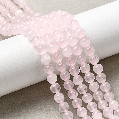 Natural Pink Calcite Beads Strands G-Z103-A01-6mm-1