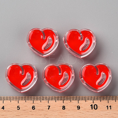 Transparent Enamel Acrylic Beads TACR-S155-004F-1
