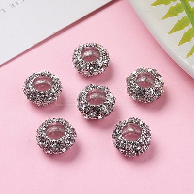 Alloy Rhinestone European Beads CPDL-H998-18-1