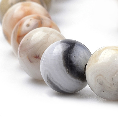 Natural Crazy Lace Agate Round Bead Strands G-E334-6mm-20-1