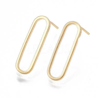 Brass Stud Earrings KK-T038-484A-1