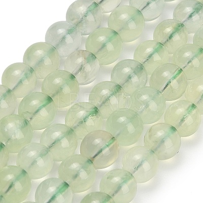 Natural Prehnite Beads Strands GG-CBA6F9F-6mm-1