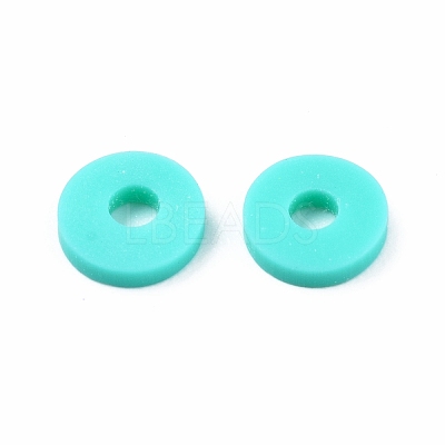 Handmade Polymer Clay Beads Strands CLAY-R089-6mm-T02B-34-1