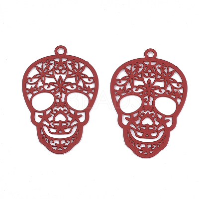 430 Stainless Steel Filigree Pendants X-STAS-S108-23D-1