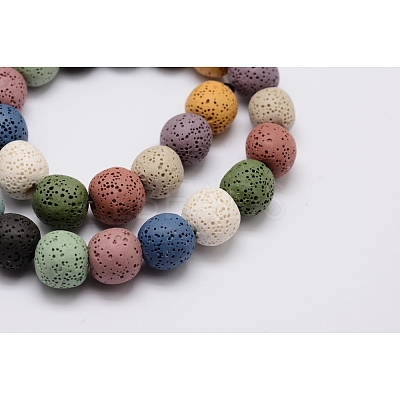 Natural Lava Rock Bead Strands G-L435-03-20mm-1