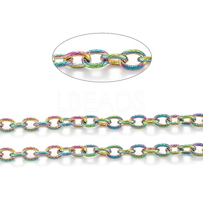 Ion Plating(IP) 304 Stainless Steel Textured Cable Chains CHS-O010-04M-1