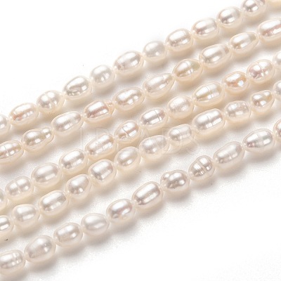 Natural Cultured Freshwater Pearl Beads Strands PEAR-L033-58-01-1