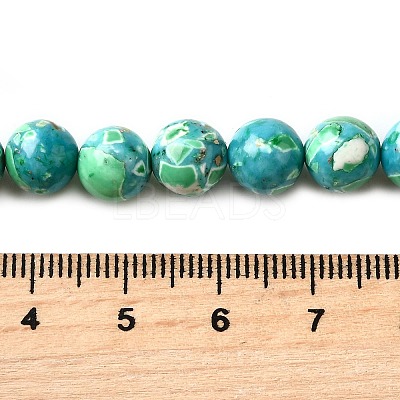 Dyed Natural Magnesite Beads Strands G-L617-D01-8mm-01-1