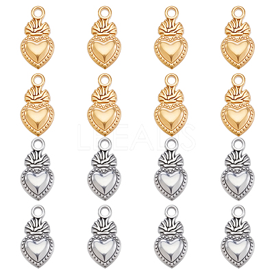16Pcs 2 Colors 304 Stainless Steel Pendants STAS-HY0002-04-1