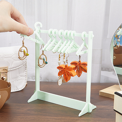 1 Set Coat Hanger Shaped Acrylic Earring Display Stands EDIS-CP0001-15B-1
