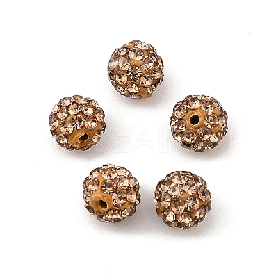 Polymer Clay Rhinestone Beads LS-RB-H284-6MM-Half-246-1