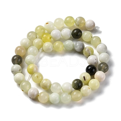 Natural New Jade Beads Strands G-F591-16-8MM-1