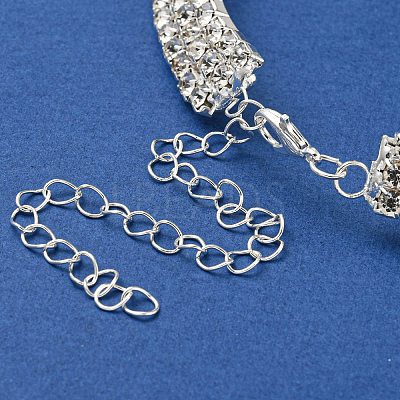 Crystal Rhinestone Choker Necklaces NJEW-L176-02S-1