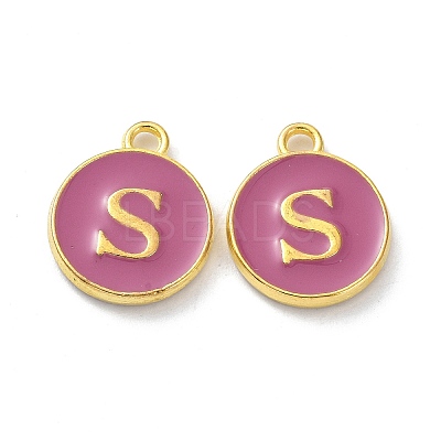 Golden Plated Alloy Enamel Charms ENAM-XCP0001-13S-1