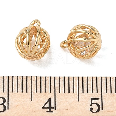 Brass Micro Pave Clear Cubic Zirconia Pendants KK-D261-01G-08-1