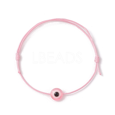 Resin Evil Eye Braided Bead Bracelet BJEW-JB09961-1