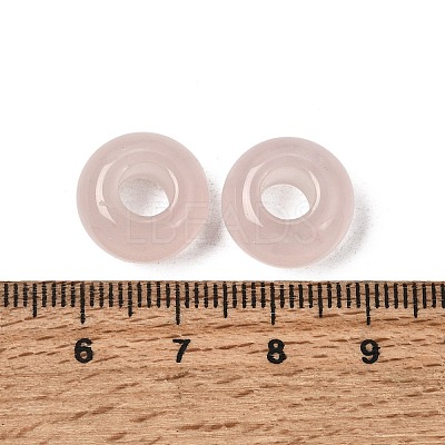 Natural Rose Quartz European Large Hole Beads G-Q442-19-1