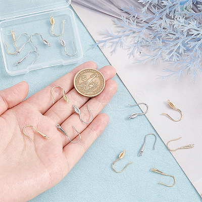 8 Pairs 4 Style Brass Earring Hooks KK-AR0002-73-1
