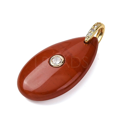 Natural Red Jasper Pendants G-B188-01G-09-1