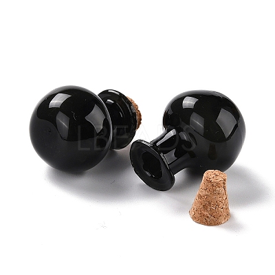 Round Glass Cork Bottles Ornament LS-GLAA-D002-03A-1