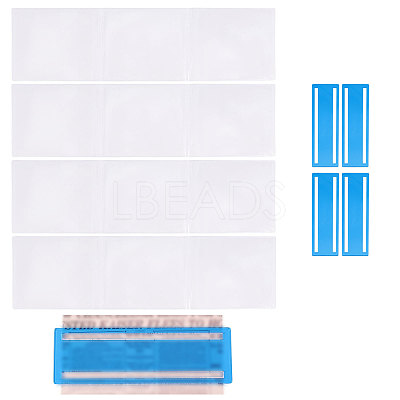 4Pcs PVC Mahjong Rules Reader AJEW-GL0003-40A-1