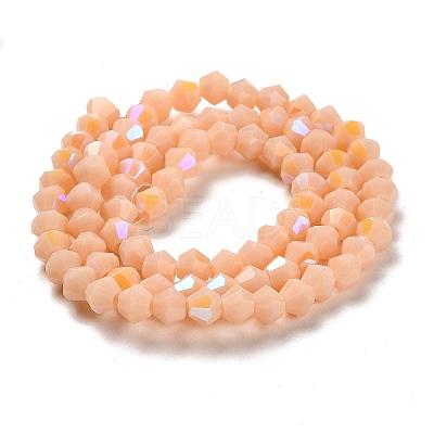 Opaque Solid Color Imitation Jade Glass Beads Strands GLAA-F029-P4mm-D06-1