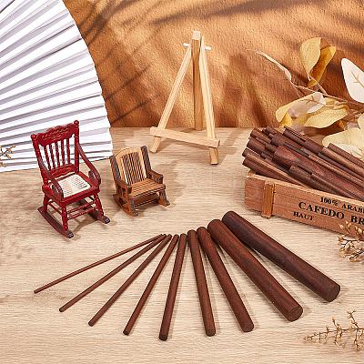 Waxed Round Wooden Sticks WOOD-OC0004-42A-1