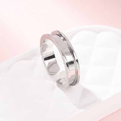 304 Stainless Steel Cuff Open Rings SA-CBACA70-01B-P-1