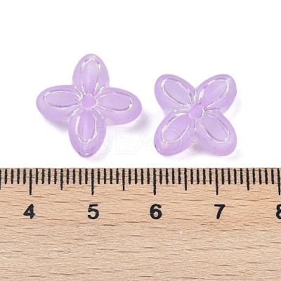 Frosted Transparent Acrylic Beads X1-OACR-P029-09B-04-1