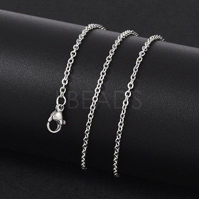 Tarnish Resistant 304 Stainless Steel Cable Chain Necklace Making LS-STAS-P045-05P-1