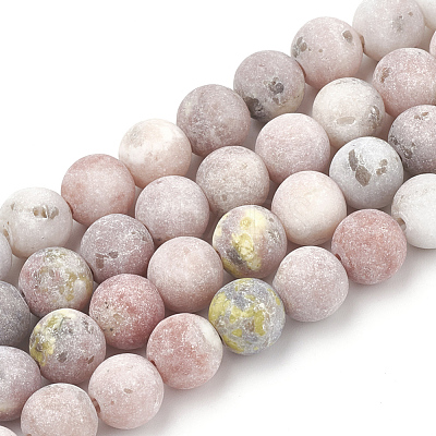 Natural Marble and Sesame Jasper/Kiwi Jasper Beads Strands G-T106-289-1